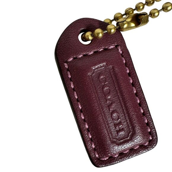 Vintage Coach SOHO Burgundy Purple Suede Buckle Wristlet Mini Bag Signature - Picture 3 of 11